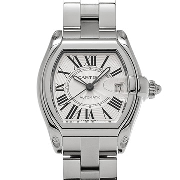カルティエ ロードスター LM W62025V3 シルバー メンズ 時計 【中古】【wristwatch】