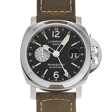 パネライ ルミノール GMT アッチャイオ PAM01088 ブラック メンズ 時計 【中古】【wristwatch】