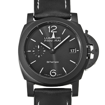パネライ ルミノール 1950 3デイズ オートマティック GMT チェラミカ PAM01460 ブラック メンズ 時計 【新品】【wristwatch】