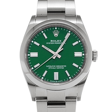 ロレックス オイスターパーペチュアル 36 126000 グリーン メンズ 時計 【中古】【wristwatch】