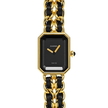 シャネル プルミエール M H0001 ブラック レディース 時計 【中古】【wristwatch】