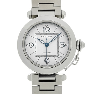 カルティエ パシャC W31074M7 ホワイト ユニセックス 時計 【中古】【wristwatch】