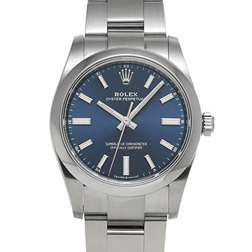 ロレックス オイスターパーペチュアル 34 124200 ブライトブルー ユニセックス 時計 【中古】【wristwatch】