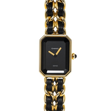 シャネル プルミエール M H0001 ブラック レディース 時計 【中古】【wristwatch】