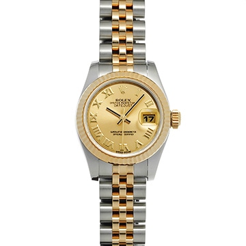 ロレックス デイトジャスト 26 179173 シャンパン レディース 時計 【中古】【wristwatch】