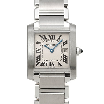 カルティエ タンク フランセーズ MM W51011Q3 シルバー ユニセックス 時計 【中古】【wristwatch】