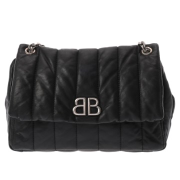 バレンシアガ チェーンショルダー MONACO ブラック 781672 レザー レディース バッグ 【中古】【bag】