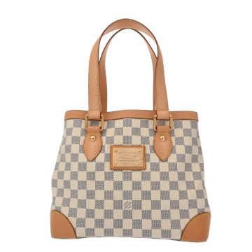 ルイ ヴィトン ダミエアズール ハムステッド PM ホワイト N51207 ダミエキャンバス レディース バッグ 【中古】【bag】