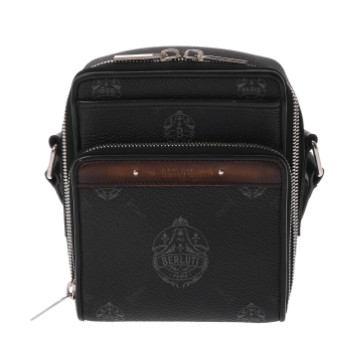 ベルルッティ マイルズ PM ブラック PVC/レザー メンズ バッグ 【中古】【bag】