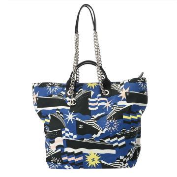 シャネル  LA PAUSA 2019年 クルーズコレクション マルチカラー キャンバス/カーフスキン レディース バッグ 【中古】【bag】
