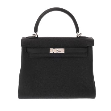 エルメス ケリー 25 内縫い 2WAY   ブラック トゴ レディース バッグ 【新品】【bag】