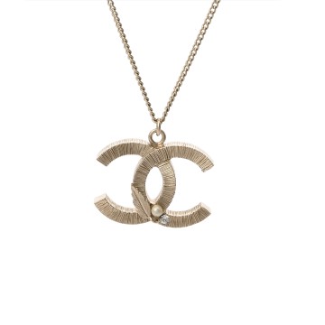 シャネル ネックレス ゴールド/ホワイト メタル/クリスタル/レジンパール レディース ジュエリー 【中古】【jewelry】