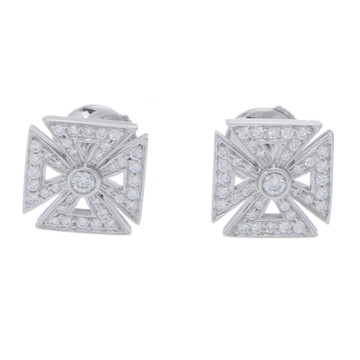 ティファニー マルティーズクロス ピアス シルバー Pt950プラチナ レディース ジュエリー 【中古】【jewelry】