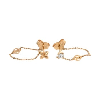 ルイ ヴィトン プティ ルイ ゴールド M00390 メタル/ラインストーン レディース ジュエリー 【中古】【jewelry】