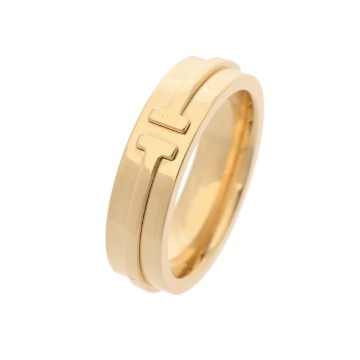 ティファニー TTWOワイド リング #13 ゴールド K18イエローゴールド YG レディース ジュエリー 【中古】【jewelry】