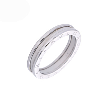 ブルガリ B-ZERO1 リング XS #61 シルバー K18ホワイトゴールド WG レディース ジュエリー 【中古】【jewelry】