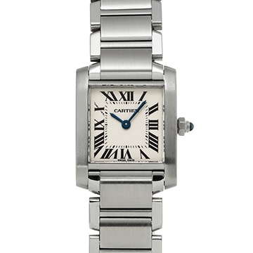 カルティエ タンクフランセーズ SM W51008Q3 シルバー レディース 時計 【中古】【wristwatch】