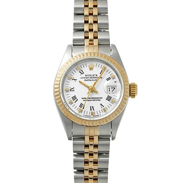 ロレックス デイトジャスト 69173 ホワイト レディース 時計 【中古】【wristwatch】