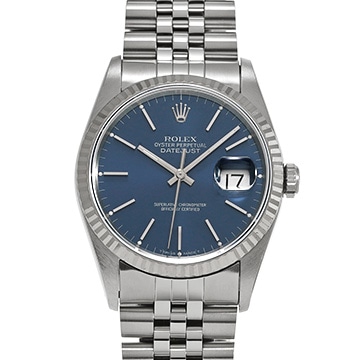 ロレックス デイトジャスト 16234 ブルー メンズ 時計 【中古】【wristwatch】