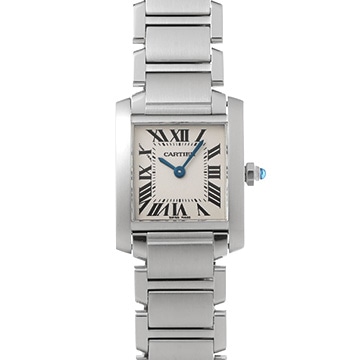 カルティエ タンクフランセーズ SM W51008Q3 シルバー レディース 時計 【中古】【wristwatch】
