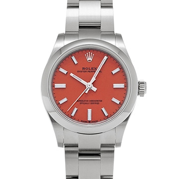 ロレックス オイスターパーペチュアル 31 277200 コーラルレッド ユニセックス 時計 【中古】【wristwatch】