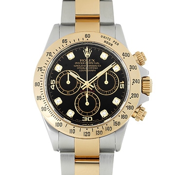 ロレックス コスモグラフ デイトナ 116523G ブラック/ダイヤモンド メンズ 時計 【中古】【wristwatch】