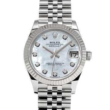 ロレックス デイトジャスト 31 278274NG ホワイトシェル/ダイヤモンド ユニセックス 時計 【中古】【wristwatch】