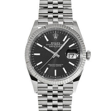 ロレックス デイトジャスト 36 126234 ブライトブラック メンズ 時計 【中古】【wristwatch】