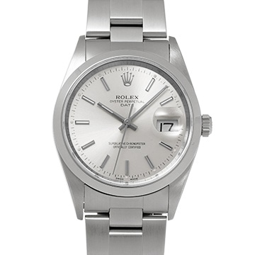 ロレックス オイスターパーペチュアル デイト 15200 シルバー メンズ 時計 【中古】【wristwatch】