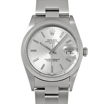 ロレックス オイスターパーペチュアル デイト 15200 シルバー メンズ 時計 【中古】【wristwatch】