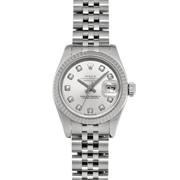ロレックス デイトジャスト 179174G シルバー/ダイヤモンド レディース 時計 【中古】【wristwatch】