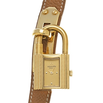 エルメス ケリーウォッチ KE1.201 シャンパン レディース 時計 【中古】【wristwatch】