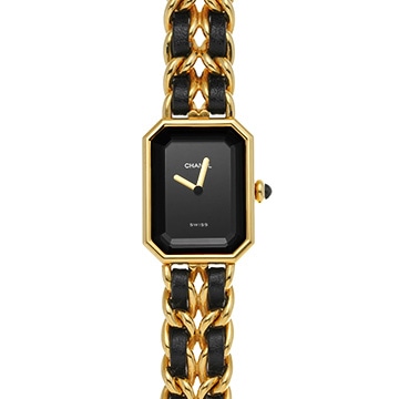 シャネル プルミエール M H0001 ブラック レディース 時計 【中古】【wristwatch】
