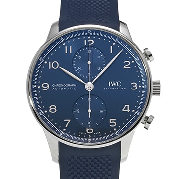 IWC ポルトギーゼ クロノグラフ IW371606 ブルー メンズ 時計 【中古】【wristwatch】