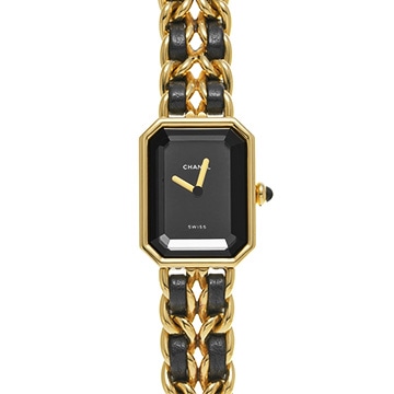 シャネル プルミエール M H0001 ブラック レディース 時計 【中古】【wristwatch】