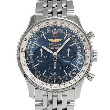 ブライトリング ナビタイマー B01 クロノ 46 AB012721/C889 ブルー/シルバー メンズ 時計 【中古】【wristwatch】