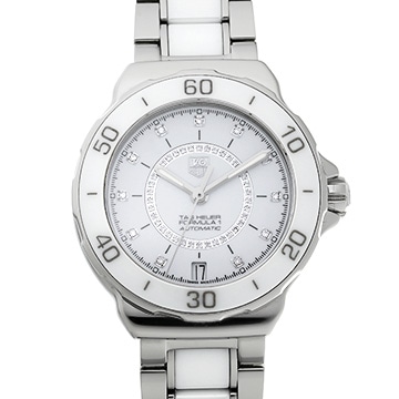 タグ ホイヤー フォーミュラ1 クォーツ アラーム WAU2211.BA0861 ホワイト/ダイヤモンド レディース 時計 【中古】【wristwatch】