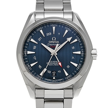 オメガ シーマスター アクアテラ コーアクシャル GMT 231.10.43.22.03.001 ブルー メンズ 時計 【中古】【wristwatch】