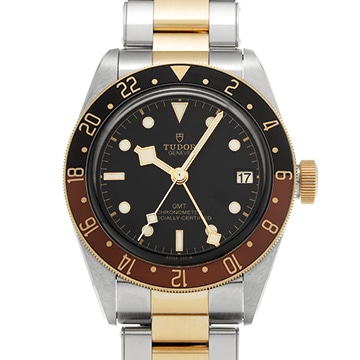 チューダー / チュードル ヘリテージ ブラックベイ GMT S&G 79833MN ブラック メンズ 時計 【中古】【wristwatch】