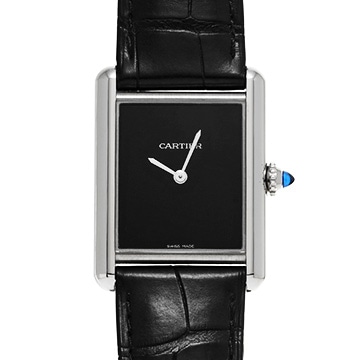 カルティエ タンク マスト ドゥ カルティエ LM WSTA0072 ブラックラッカー メンズ 時計 【中古】【wristwatch】
