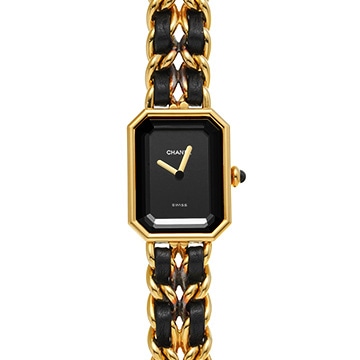 シャネル プルミエール M H0001 ブラック レディース 時計 【中古】【wristwatch】