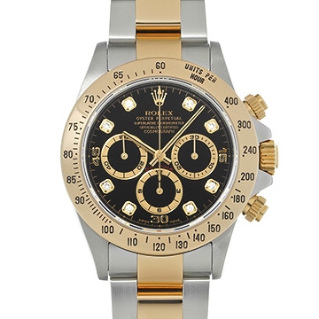 ロレックス コスモグラフ デイトナ 16523G ブラック/ダイヤモンド メンズ 時計 【中古】【wristwatch】