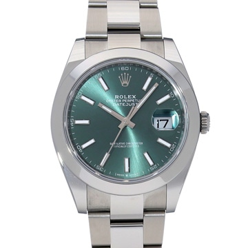 ロレックス デイトジャスト 41 126300 ミントグリーン メンズ 時計 【新品】【wristwatch】