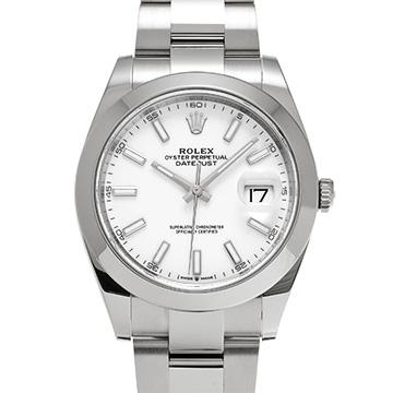 ロレックス デイトジャスト 41 126300 ホワイト メンズ 時計 【中古】【wristwatch】