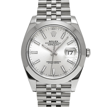 ロレックス デイトジャスト 41 126300 シルバー メンズ 時計 【中古】【wristwatch】