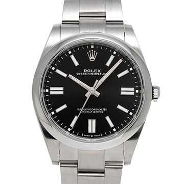ロレックス オイスターパーペチュアル 41 124300 ブラック メンズ 時計 【中古】【wristwatch】