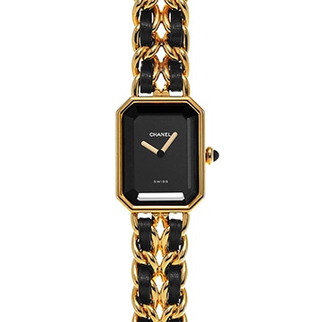 シャネル プルミエール M H0001 ブラック レディース 時計 【中古】【wristwatch】