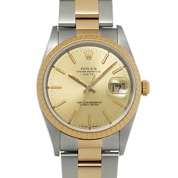 ロレックス オイスターパーペチュアル デイト 15223 シャンパン メンズ 時計 【中古】【wristwatch】