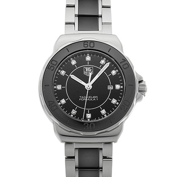 タグ ホイヤー フォーミュラ1 クォーツ WAH1314.BA0867 ブラック/ダイヤモンド レディース 時計 【中古】【wristwatch】