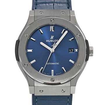 ウブロ クラシックフュージョン チタニウム ブルー 511.NX.7170.LR ブルー メンズ 時計 【中古】【wristwatch】